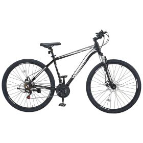 Mountain Bike, 29 inch MTB Bicycle with Front Suspension, 21 Speeds SHIMANO Twist Shifting, Comfort Saddle, Dual Disc Brakes, Aluminum Alloy Frame