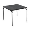 31.5" Folding Card Table, Portable Table for Dining, Camping, or Game Night, Black