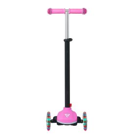 Kick Scooter for Kids Ages 3+, 3-Wheel Toddler Scooter with Light-Up Wheels, Adjustable Height Handlebar, Wide Anti-Slip Deck