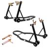 Motorcycle Stand Lift, 850lbs Front Rear Combo Stand Lift Stand, Front and Rear Wheel Fork Stand, U+L Fork Swingarm Spool