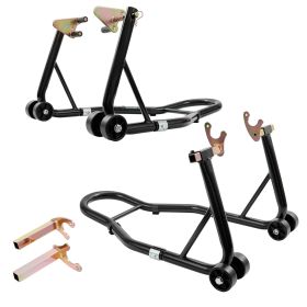 Motorcycle Stand Lift, 850lbs Front Rear Combo Stand Lift Stand, Front and Rear Wheel Fork Stand, U+L Fork Swingarm Spool