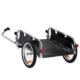 Bike Cargo Trailer, 100 lbs Load Capacity, Heavy-Duty Bicycle Wagon Cart, Foldable Compact Storage & Quick Release with Universal Hitch, 16" Whee