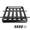 Universal 50.4 x 36.4 Inch Roof Basket, Basket Roof Rack, Aluminum Roof Mounted Cargo Rack with Bars XL-B for Car Top Luggage Traveling SUV Holder