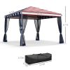 Patriotic Pop-Up: 10x10' American Flag Canopy with Mesh Sidewalls for Outdoor Events