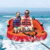Inflatable Float Tube with Adjustable Fishing Rod Holder and Fish Hook Stator - Orange