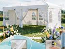 10x20 FT Pop up Canopy Tent with 6 Sidewalls Adjustable Height Outdoor Shelter