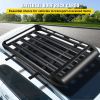 Universal 50.4 x 36.4 Inch Roof Basket, Basket Roof Rack, Aluminum Roof Mounted Cargo Rack with Bars XL-B for Car Top Luggage Traveling SUV Holder