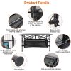220 lbs Folding Camping Table – 30-Second Tool-Free Setup, Aluminum Roll-Top & Steel Frame, Detachable Mesh Basket
