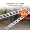 Aluminum Ramps, 1250lbs, Straight Ramp with Treads and Load Straps, Portable Loading Ramp for Motorcycles, ATVs, Trucks, Lawn Mower, Dirt Bike