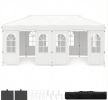 10x20 FT Pop up Canopy Tent with 6 Sidewalls Adjustable Height Outdoor Shelter