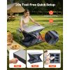 Folding Camping Storage Cabinet, Outdoor Portable Aluminum Lightweight Table, Quick Set-up Compact Kitchen Cook Station, with 6 Shelves and Carry Bag