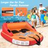 Inflatable Float Tube with Adjustable Fishing Rod Holder and Fish Hook Stator - Orange