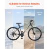 Mountain Bike, 29 inch MTB Bicycle with Front Suspension, 21 Speeds SHIMANO Twist Shifting, Comfort Saddle, Dual Disc Brakes, Aluminum Alloy Frame