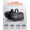 Motorcycle Saddlebag, 30 L (15 L x 2) Large Capacity Side Saddle Bag with Waterproof Rain Cover and Straps, Compatible with Most Motorcycles