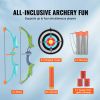 Bow and Arrow Set for Kids, 2 Pack LED Light Up Archery Set with 20 Suction Cup Arrows, 2 Hanging Targets, 2 Quivers, 3 Target Cans