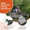 Inflatable Float Tube with Fish Ruler Rod Holder and Storage Pockets - Camouflage