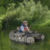 Inflatable Float Tube with Fish Ruler Rod Holder and Storage Pockets - Camouflage