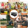 220 lbs Folding Camping Table – 30-Second Tool-Free Setup, Aluminum Roll-Top & Steel Frame, Detachable Mesh Basket