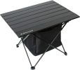 Portable Camping Table Ultralight Aluminum Camp Table Folding Beach Table for Camping Hiking Backpacking Outdoor Picnic, Size M