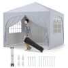 10 X 10 FT Pop up Canopy Tent with 4 Removable Sidewall