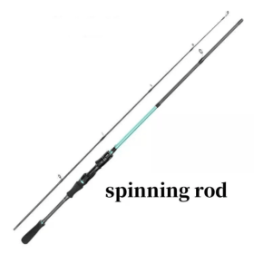 Lure Fishing Rod 180 Cm/6 Ft Carbon Fiber Casting Spinning Rod 2 Section Pole Bass (title: default title)