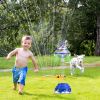 UFO Water Sprinkler Outdoor Summer Rocket Toy With Colorful LED Lights 360° Spinning 1.64FT To 6.56FT Adjustable Height Birthday Summer Gift For Girls