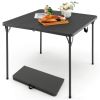 Folding Camping Table with HDPE Tabletop and Rustproof Steel Frame