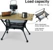 Camping Table, Lightweight Portable Folding Table with Mesh Storage Net, High/Low Options, Ideal for Camping, Hiking, Tailgating, Beach, Picnic