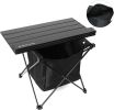 Portable Camping Table Ultralight Aluminum Camp Table Folding Beach Table for Camping Hiking Backpacking Outdoor Picnic, Size M