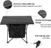 Portable Camping Table Ultralight Aluminum Camp Table Folding Beach Table for Camping Hiking Backpacking Outdoor Picnic, Size M