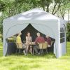 10 X 10 FT Pop up Canopy Tent with 4 Removable Sidewall