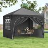 10 X 10 FT Pop up Canopy Tent with 4 Removable Sidewall