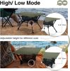 Camping Table, Lightweight Portable Folding Table with Mesh Storage Net, High/Low Options, Ideal for Camping, Hiking, Tailgating, Beach, Picnic