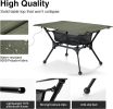 Camping Table, Lightweight Portable Folding Table with Mesh Storage Net, High/Low Options, Ideal for Camping, Hiking, Tailgating, Beach, Picnic